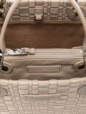 Emporio Armani Shopper Bag - Dove Grey Woven Tote