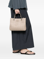 Emporio Armani Shopper Bag - Dove Grey Woven Tote