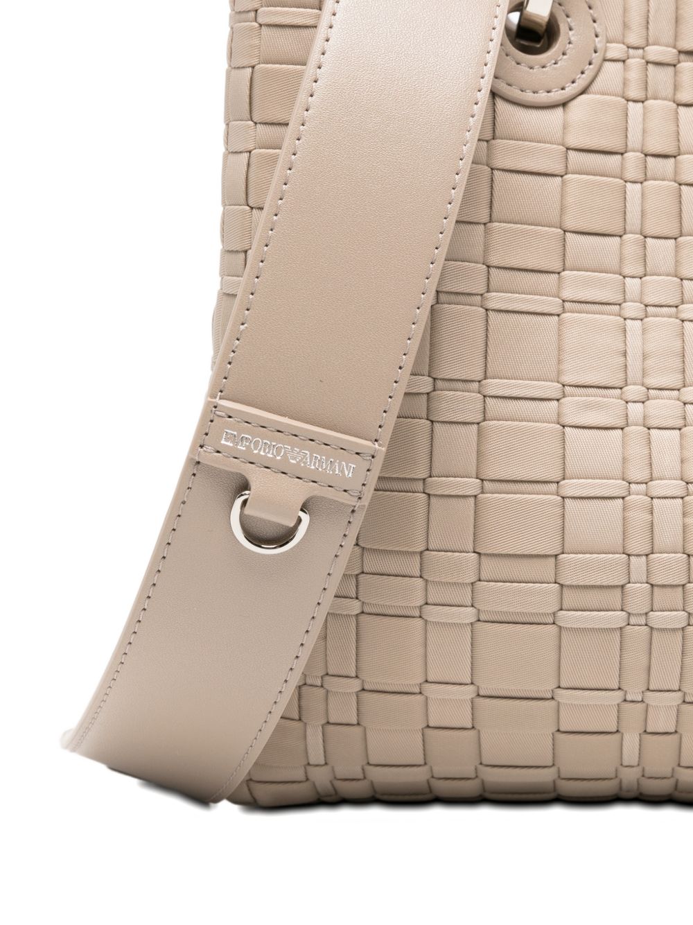 Emporio Armani Shopper Bag - Dove Grey Woven Tote