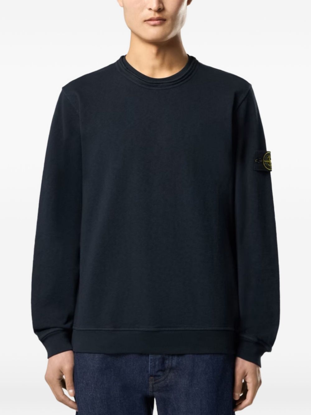 Stone Island Blue Sweaters — Crewneck Tops for Men