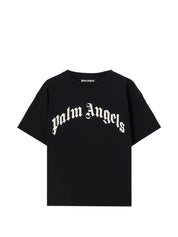 Palm Angels Black Logo T-Shirt | Cotton Topwear