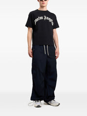 Palm Angels Black Logo T-Shirt | Cotton Topwear
