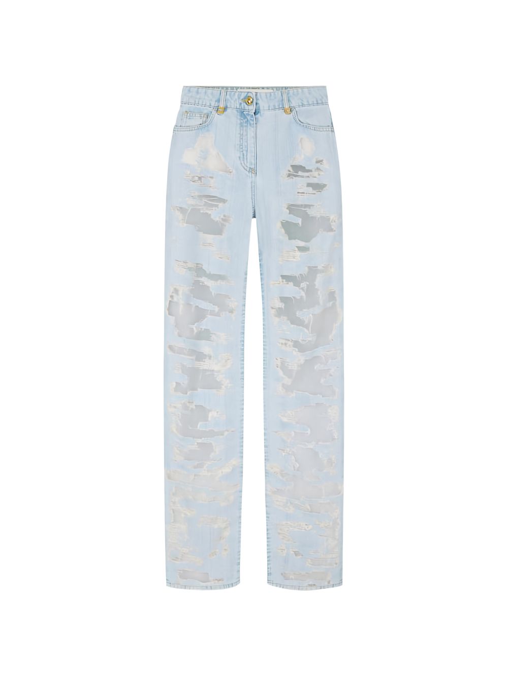 Elisabetta Franchi Denim Jeans — Light Blue Palazzo