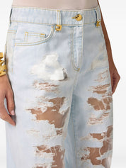 Elisabetta Franchi Denim Jeans — Light Blue Palazzo