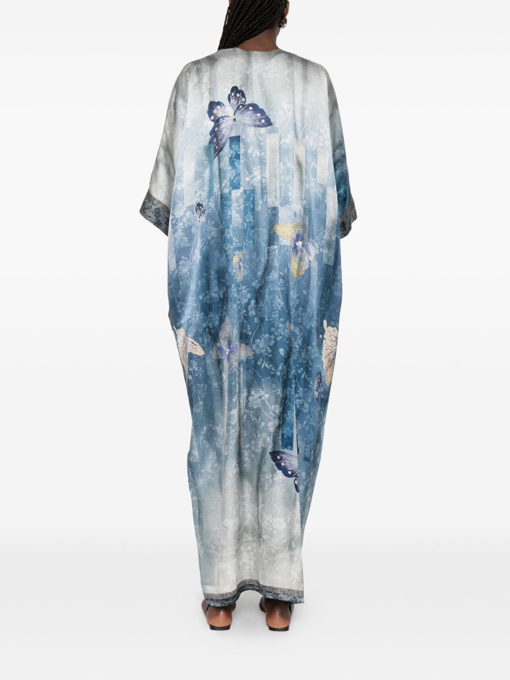 Pierre Louis Mascia Printed Silk Dress - V‑Neck, Short Sleeves