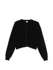 Ct Plage Cotton Crewneck Cardigan – Black Topwear