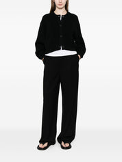 Ct Plage Cotton Crewneck Cardigan – Black Topwear