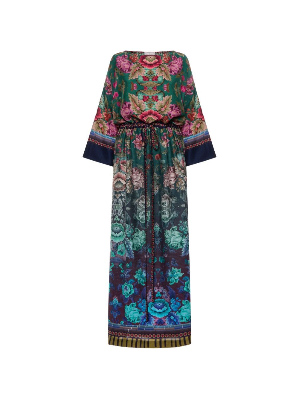 Pierre Louis Mascia Printed Silk Dress — Floral Belted