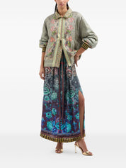 Pierre Louis Mascia Printed Silk Dress — Floral Belted