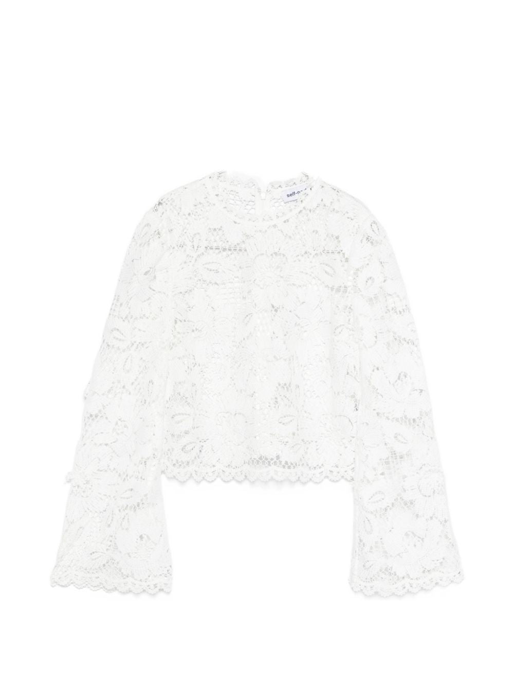 Self‑Portrait Lace Top — White Lace Top for Women