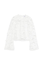 Self‑Portrait Lace Top — White Lace Top for Women