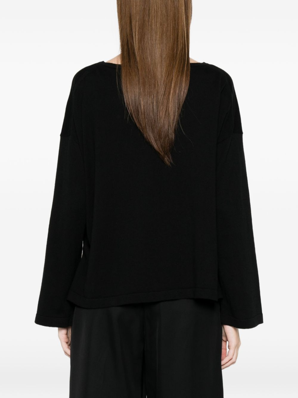 Ct Plage Cotton Crewneck Sweater — Black Topwear