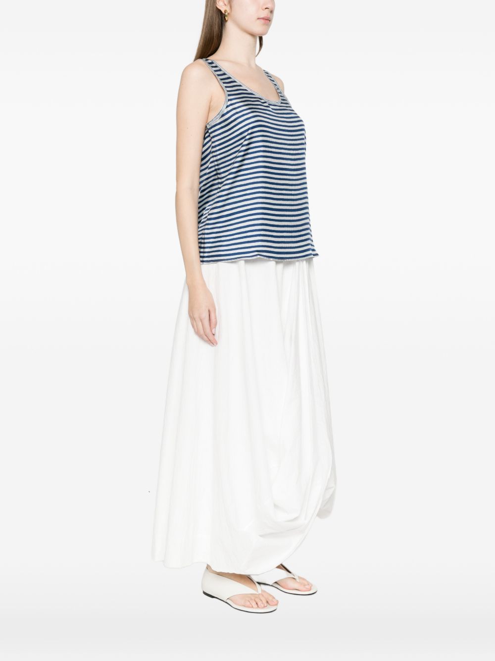 Pierre Louis Mascia Striped Silk Top for Women