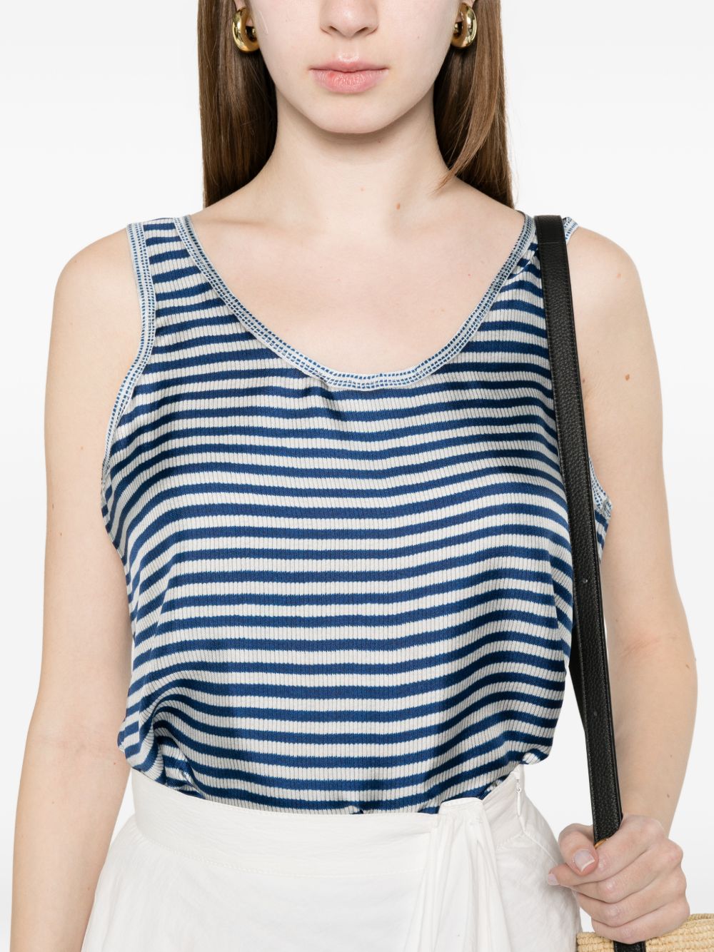 Pierre Louis Mascia Striped Silk Top for Women