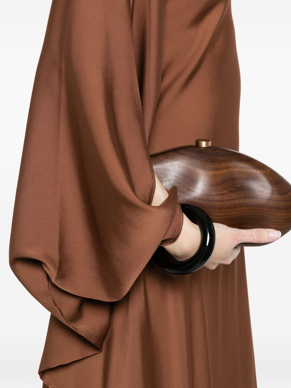 Silk95Five Ritz Silk Asymmetric Dress — Light Brown