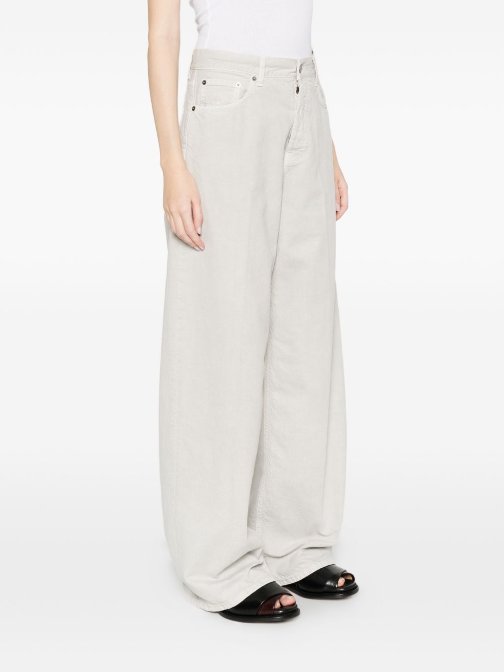 Haikure Bethany Wide‑Leg Denim Jeans — Grey Maternity