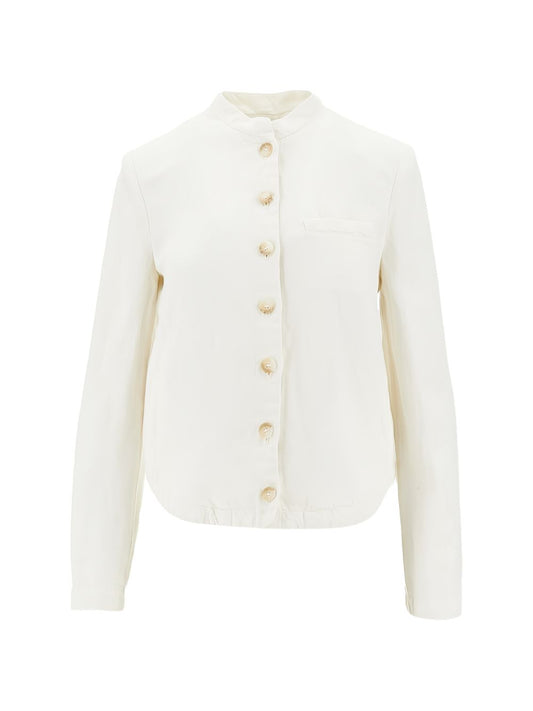 Emporio Armani Jackets — New Linen-Blend Crema Jacket
