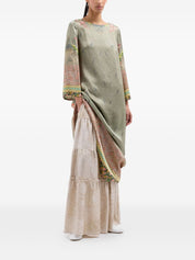 Pierre Louis Mascia Printed Silk A-Line Dress — New In