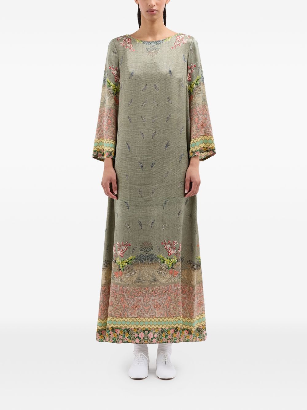 Pierre Louis Mascia Printed Silk A-Line Dress — New In