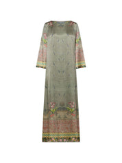 Pierre Louis Mascia Printed Silk A-Line Dress — New In