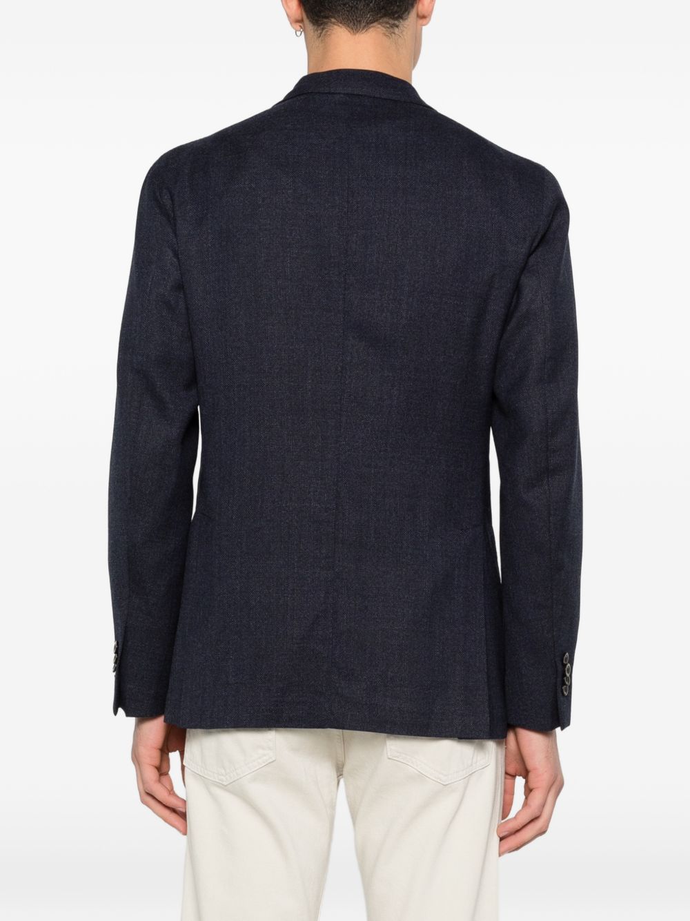 Boglioli Wool Double-Breasted Jacket for Men — Blue