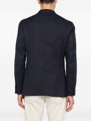 Boglioli Wool Double-Breasted Jacket for Men — Blue