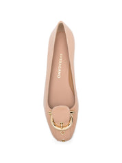 Ferragamo Flat Shoes — Beige Leather Ballets (New In)