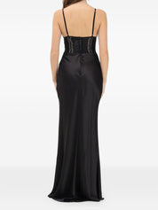 Elisabetta Franchi Long Dress — Black Embellished