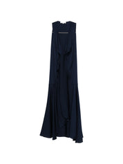 Silk95Five Silk A-line Dress — Blue Shangri Long Skirt