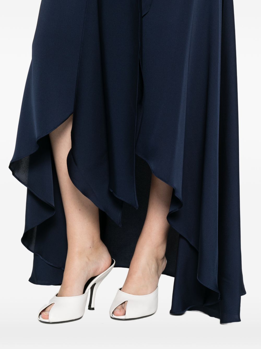 Silk95Five Silk A-line Dress — Blue Shangri Long Skirt