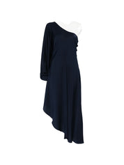 Silk95Five Silk Asymmetric Dress — Ritz Blue