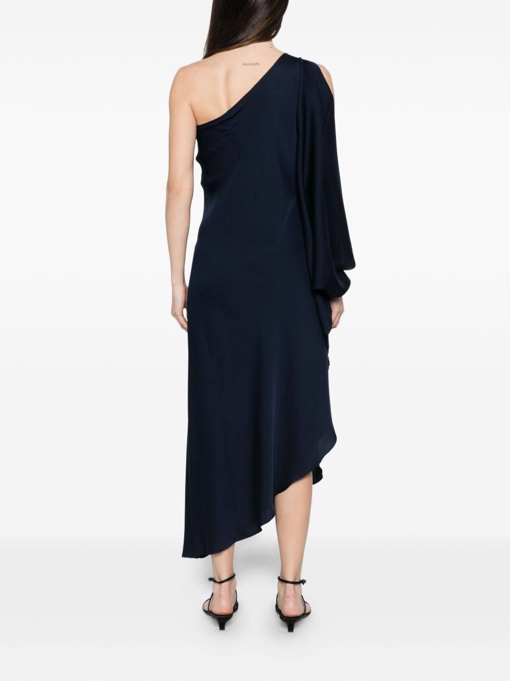 Silk95Five Silk Asymmetric Dress — Ritz Blue