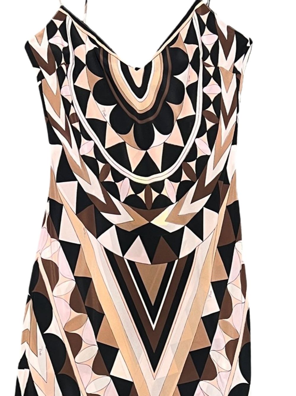 Pucci Printed Silk V‑Neck Long Dress for Women