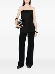 Via Masini 80 Cady Trousers — Black Tailored Fit