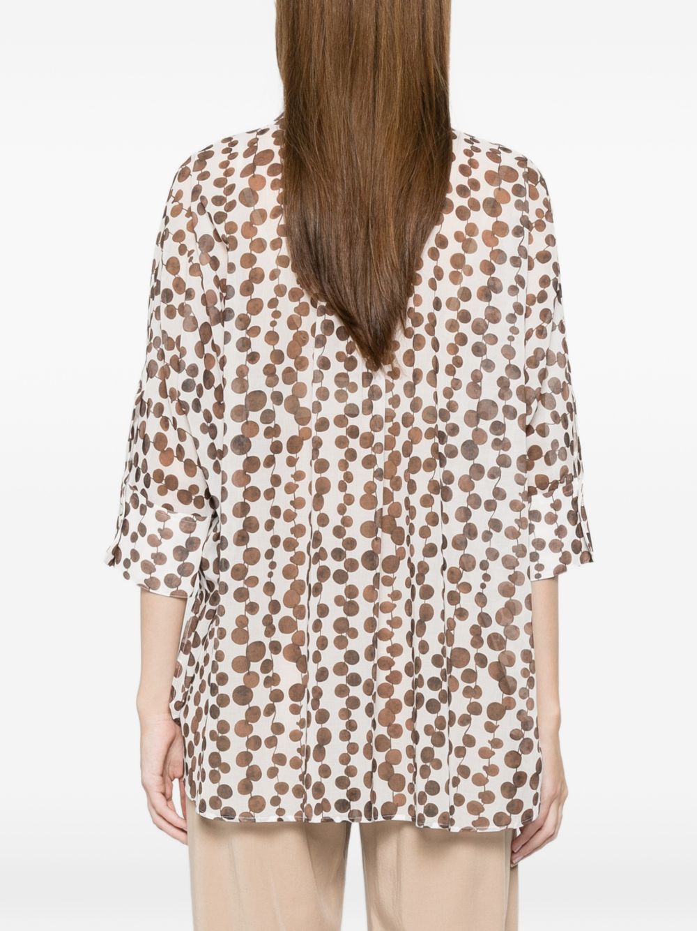 Trame Auree Printed cotton blouse