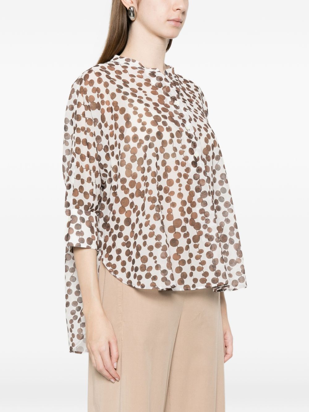 Trame Auree Printed cotton blouse