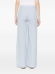 Via Masini 80 Cotton Wide-Leg Trousers — Azzurro, €195