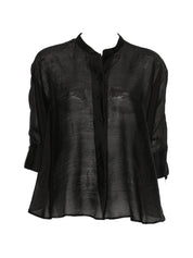 TRAME AUREE Trame Auree Long-sleeves Blouse — Black Shirts