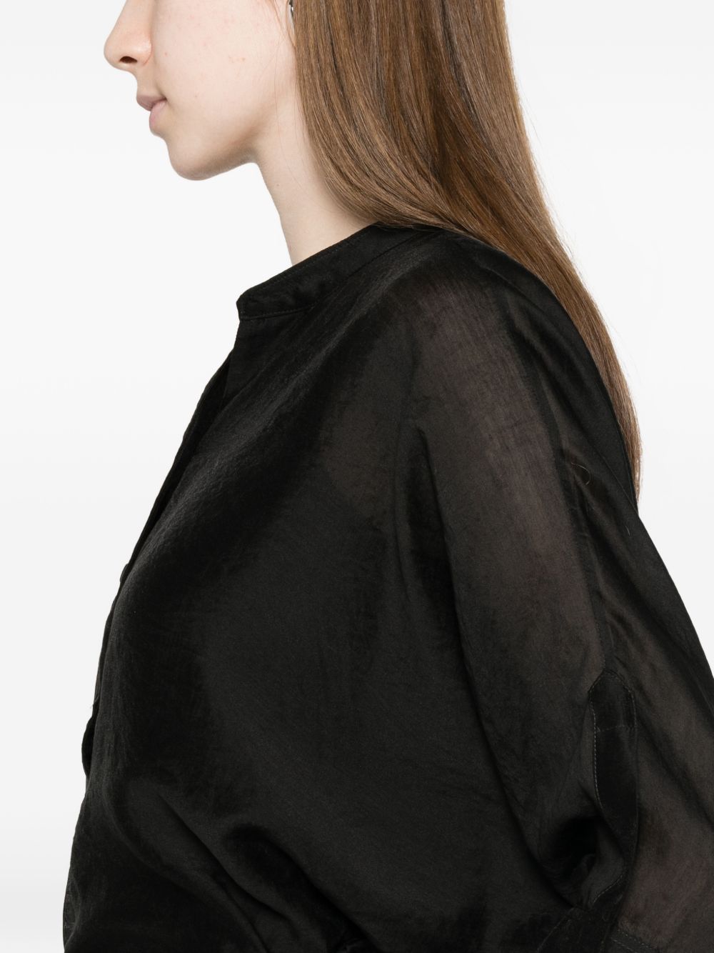 TRAME AUREE Trame Auree Long-sleeves Blouse — Black Shirts