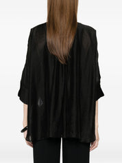 TRAME AUREE Trame Auree Long-sleeves Blouse — Black Shirts