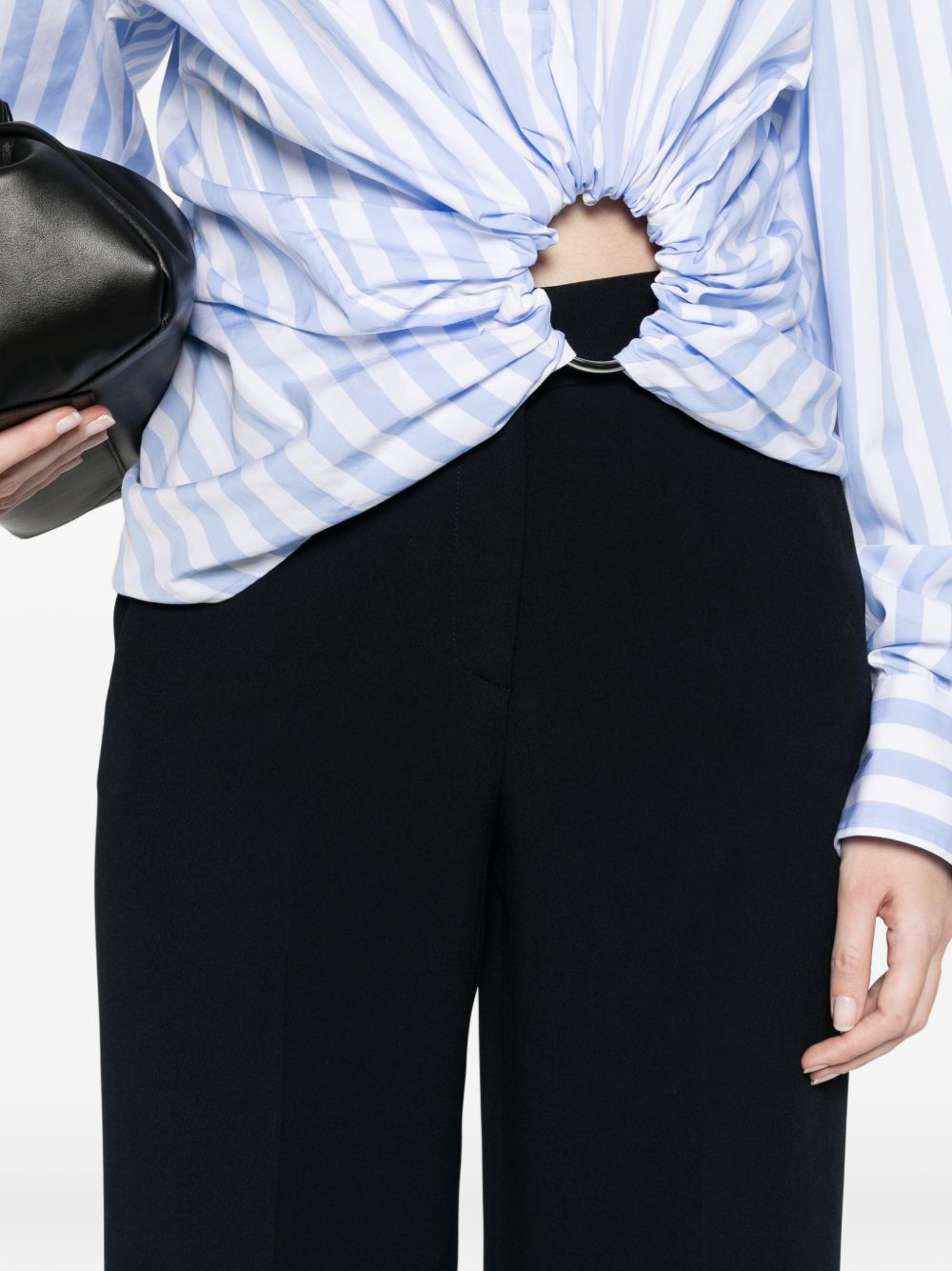 Via Masini 80 Trousers — Blue Cady Women's Pants