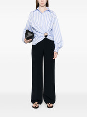 Via Masini 80 Trousers — Blue Cady Women's Pants