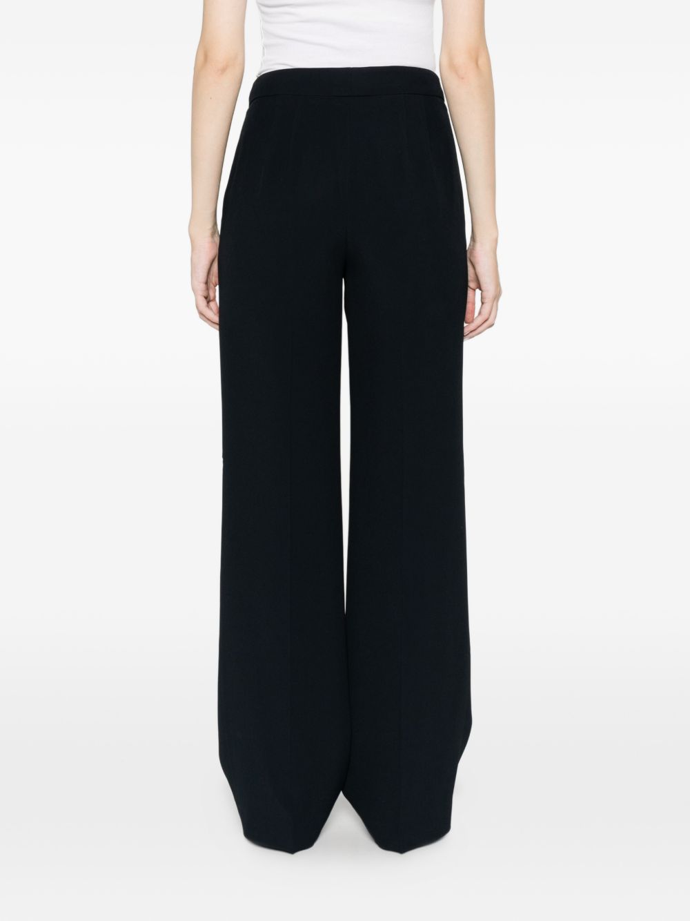 Via Masini 80 Trousers — Blue Cady Women's Pants