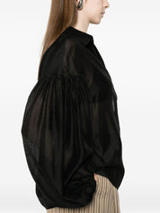 TRAME AUREE Trame Auree Long-sleeve Blouse — Black Puff