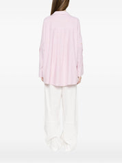 White Sand Pink Striped Cotton Shirt — New In