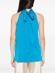 Silk95Five Villette Silk Top — Azzurro Halterneck (New In)