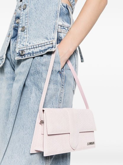JACQUEMUS Le Bambino Long Leather Shoulder Bag — Pink
