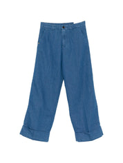 White Sand Cotton and linen blend trousers