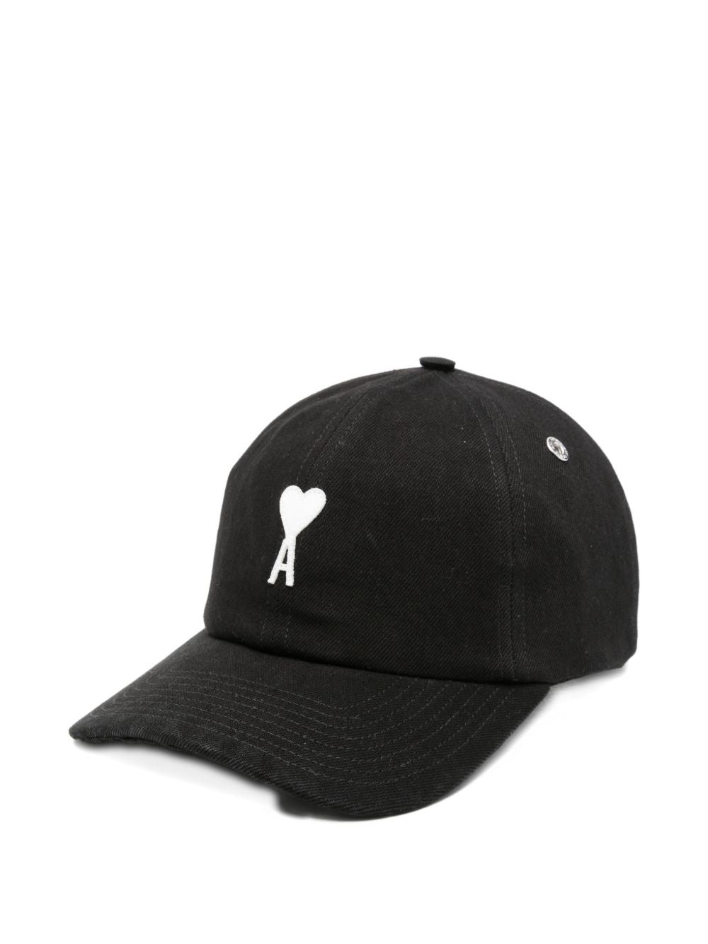 Ami Paris Ami De Coeur Baseball Cap - Black