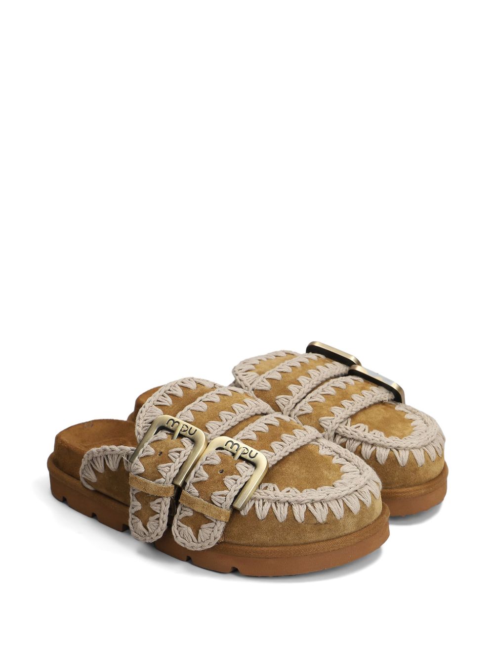 Mou Bio Low Slippers Sandals — Light Brown, Women